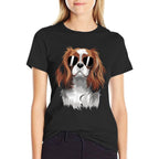 Funny Proud Cavalier King Charles Spaniel Dog  Oversized Silhouette T-Shirt
