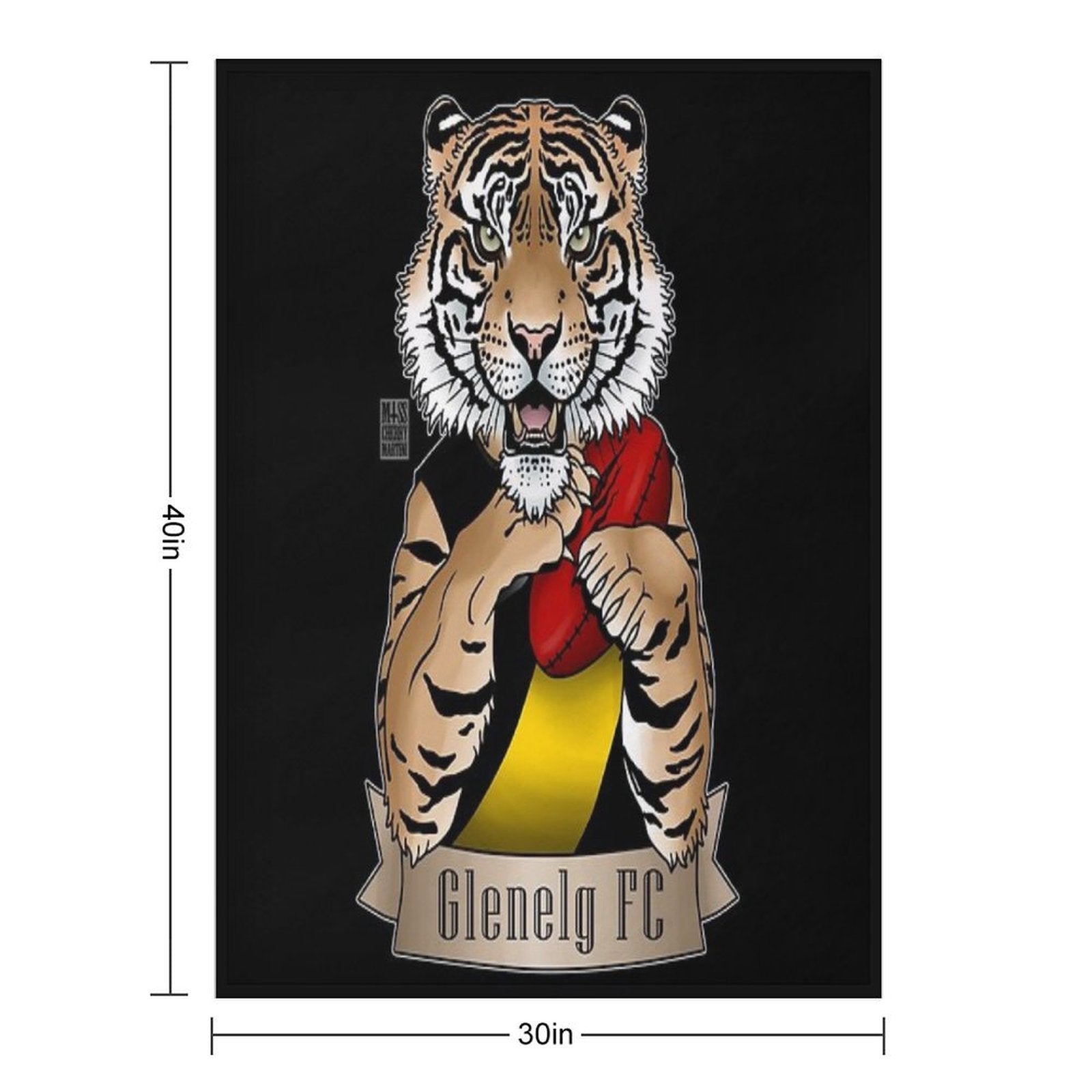 Glenelg Fc Footy Team Versatility Throw Blanket