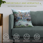 In with The Catch - Brixham, Devon Soft Luxury Feel Throw Pillow