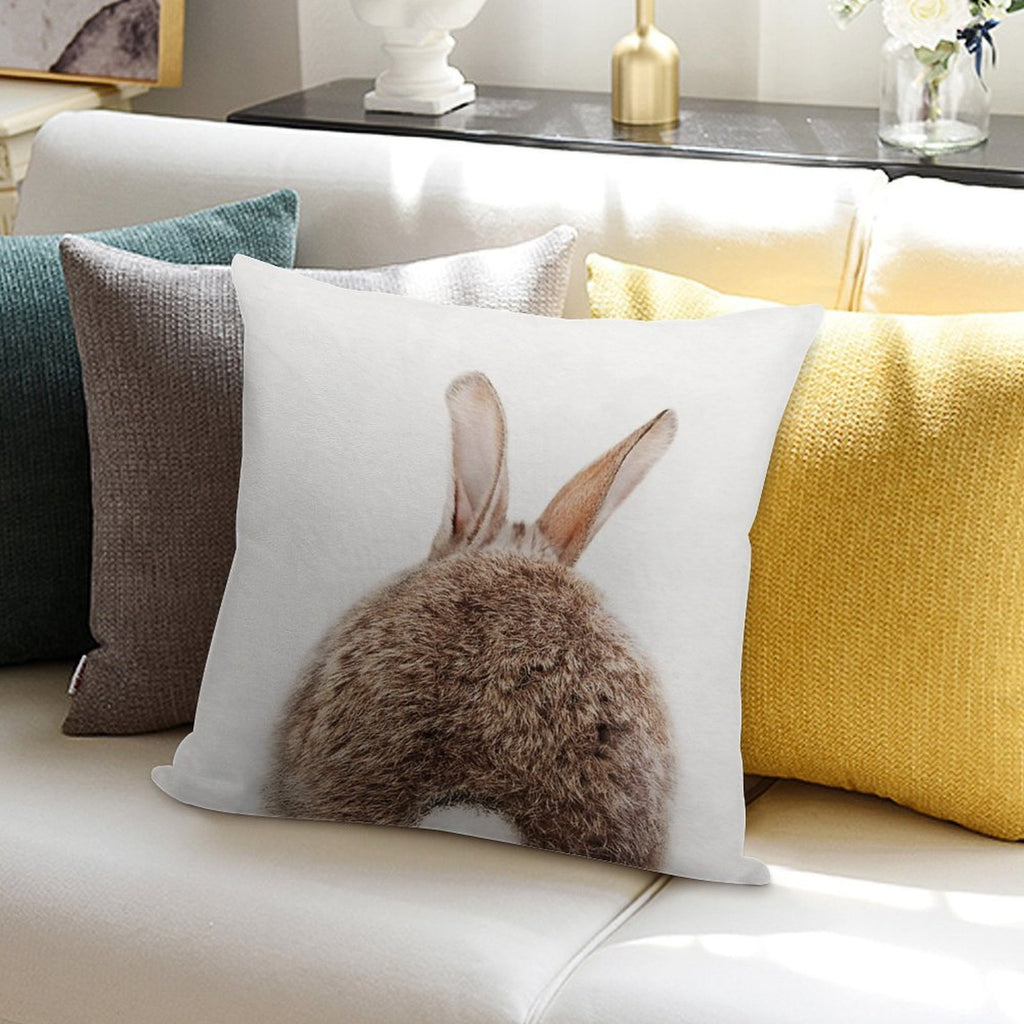 Bunny Tail, Baby Rabbit, Baby Animals Art Print by Synplus Soft Style Accent Throw Pillow
