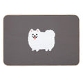 Fluffy White Pomeranian  Multi-Purpose Bath Mat