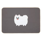 Fluffy White Pomeranian  Multi-Purpose Bath Mat