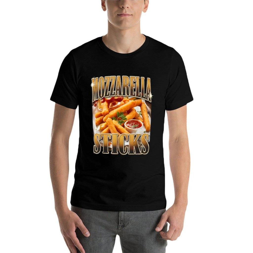 Mozzarella Cheese Sticks Bootleg Rap Memes Aesthetic  Fade-proof Color T-Shirt