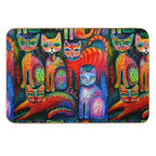 Colourful Kittens  Fade-Resistant Bath Mat