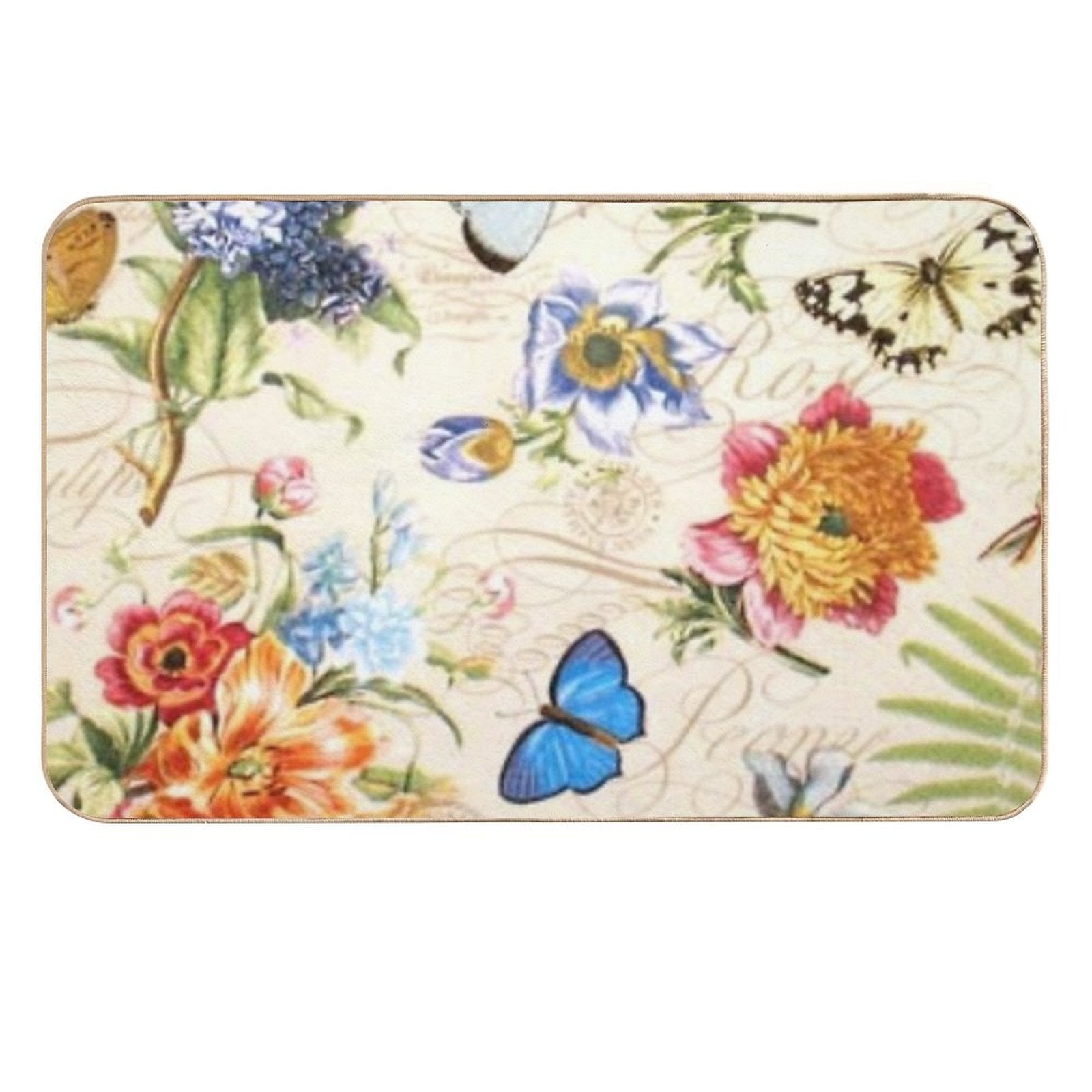 Flower Summer  Absorbent Bath Mat