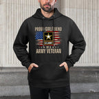 Vintage Proud Girlfriend Of A Army Veteran American Machine Washable Hoodie