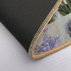 Minimal Rainbow Flower Collage  Easy To Clean Bath Mat