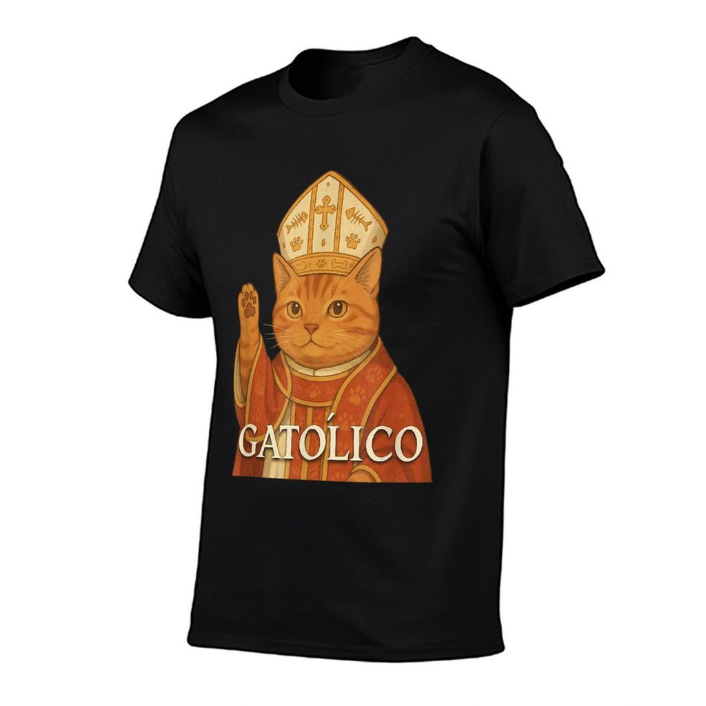 Catholic Cat GATÓLICO Funny Pet Graphic  Odor-resistant T-Shirt