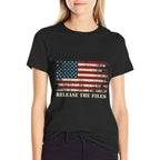 Retro RELEASE THE FILES US Trumpf Protest Meme  Versatile T-Shirt