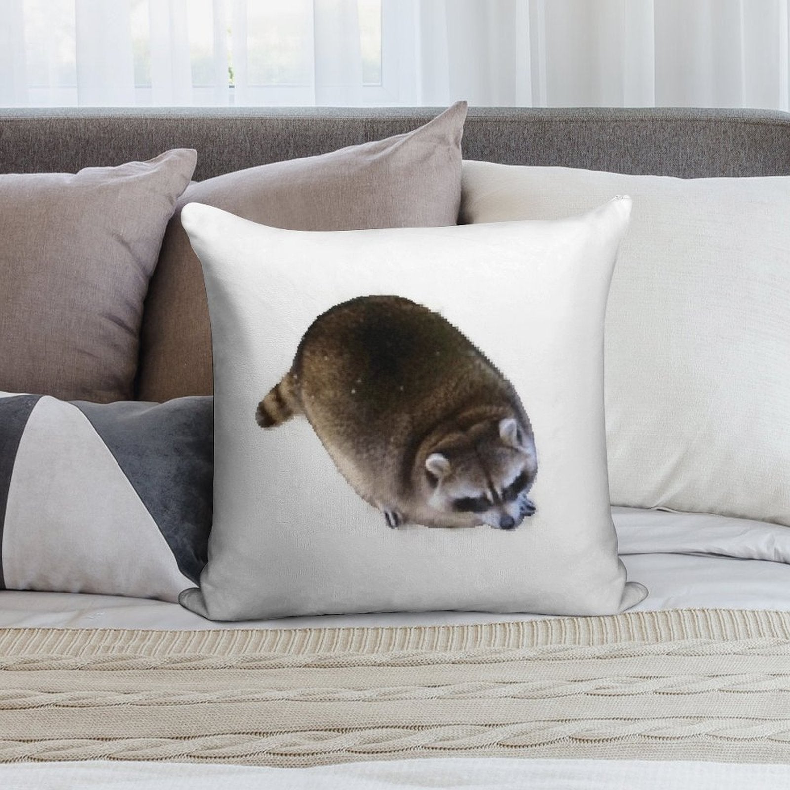 Fat Raccoon Soft Anti-Pilling Throw Pillow