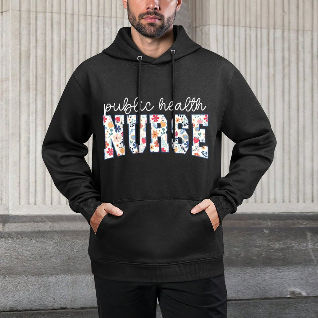 Public Health Nurse Floral Groovy Public Health Nursing Unisex Design Hoodie