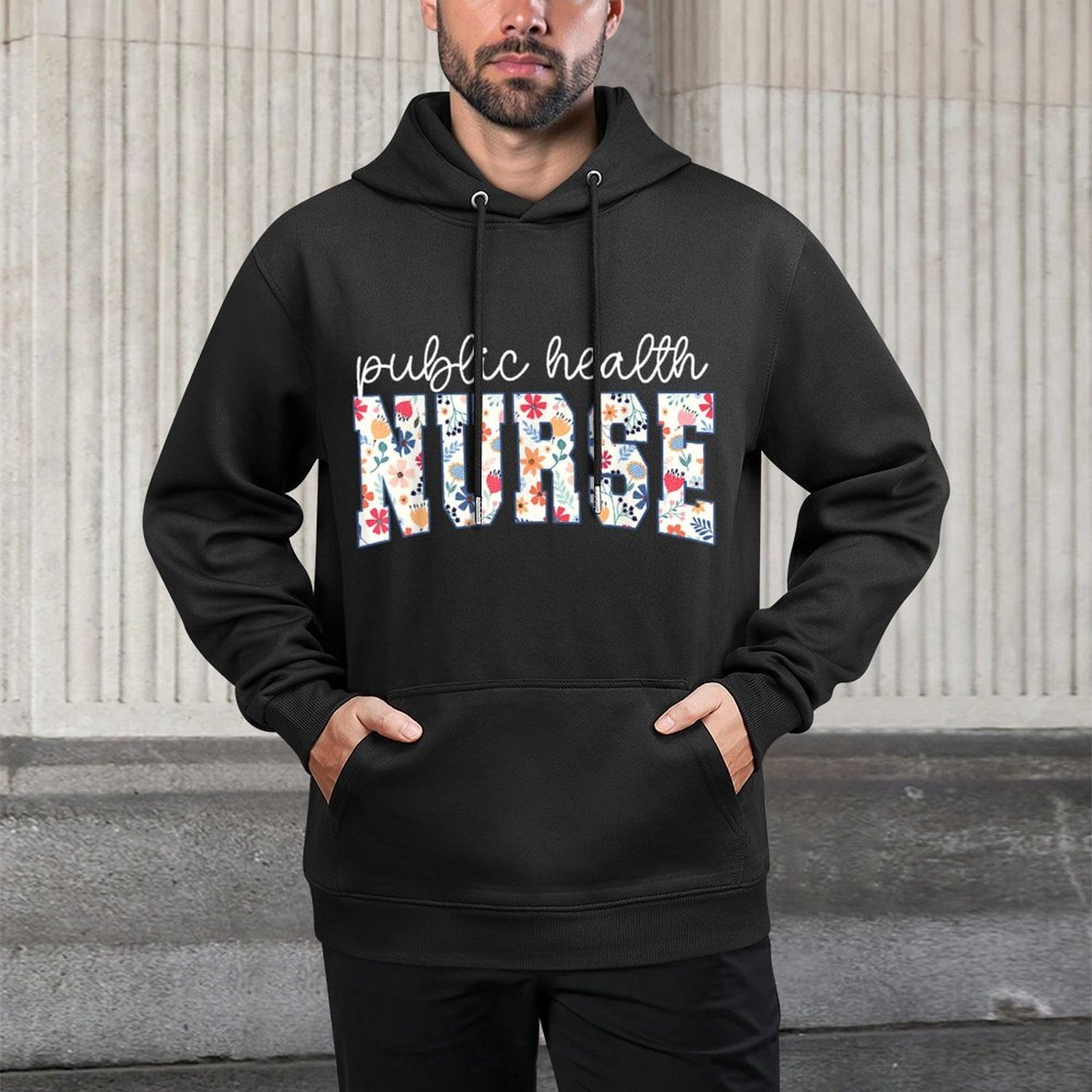 Public Health Nurse Floral Groovy Public Health Nursing Unisex Design Hoodie