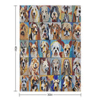 Mosaic Dogs Eco-conscious Throw Blanket