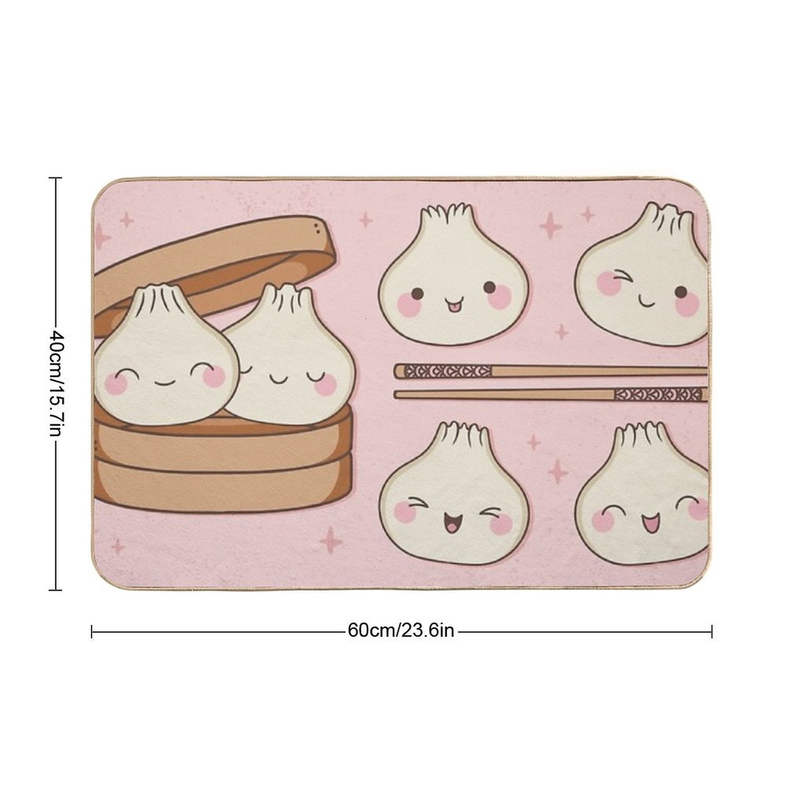 Xiaolongbao, Chinese Food Durable Bath Mat
