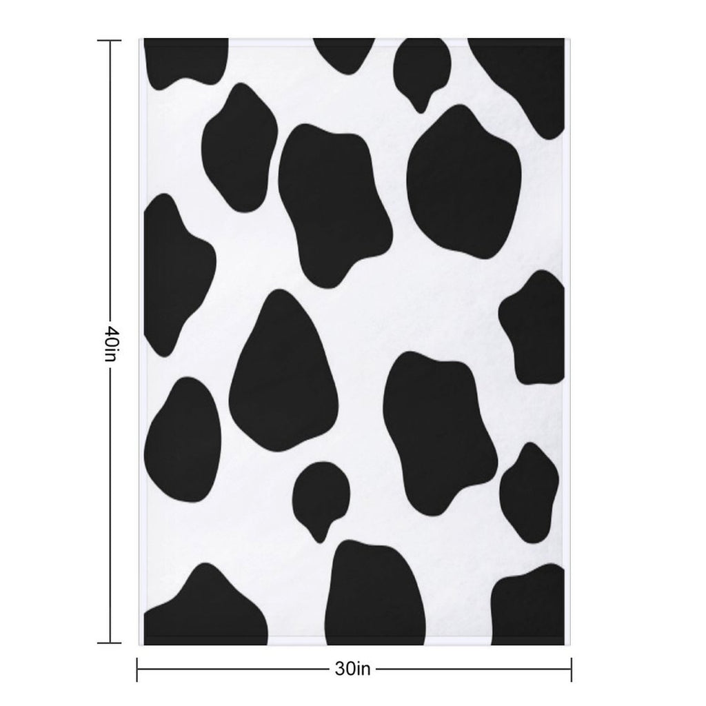 Cow Print Machine-washable Throw Blanket