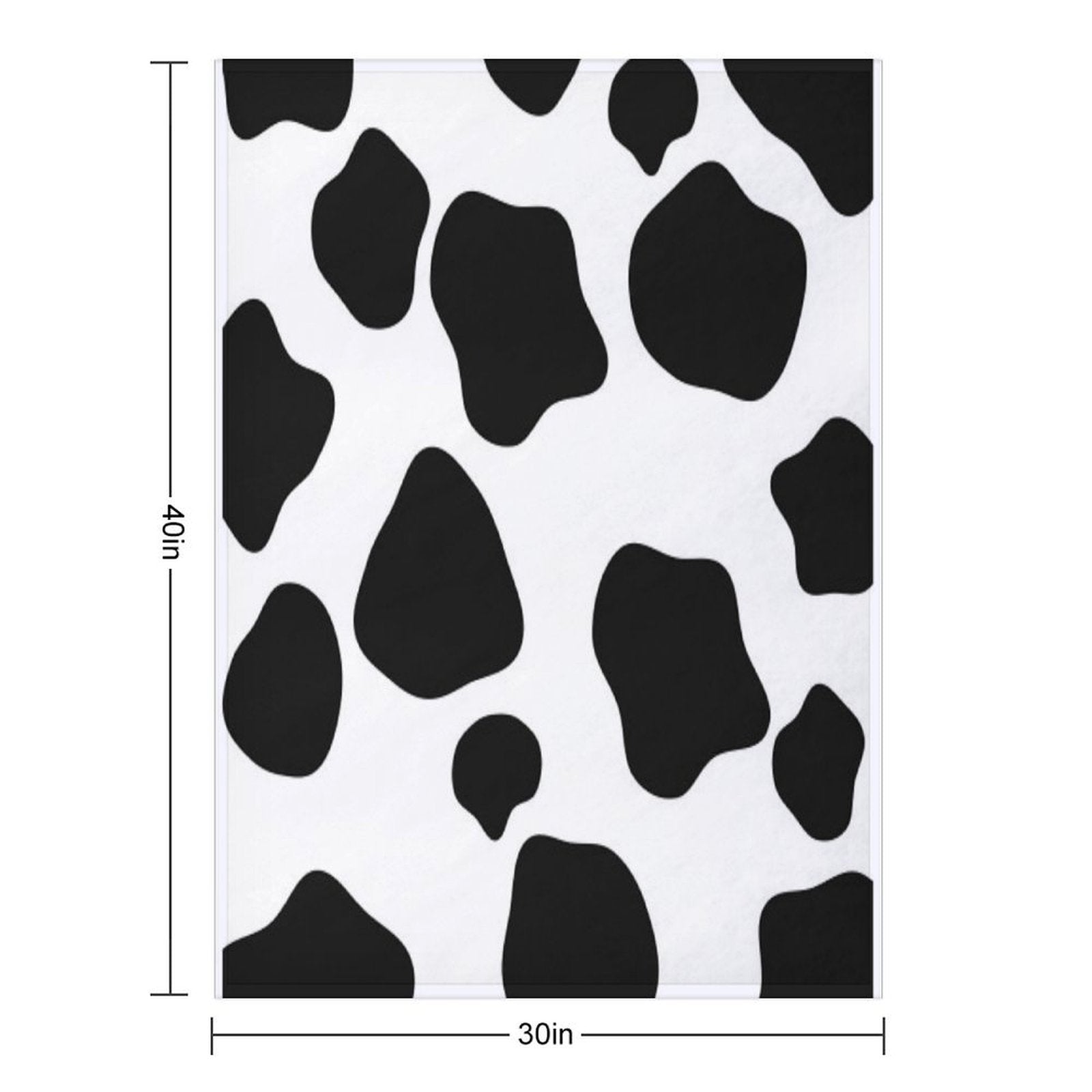 Cow Print Machine-washable Throw Blanket
