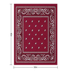 Bandana Burgundy Gift-ready Throw Blanket