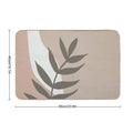 Modern Art Leaves Collection Pink & Taupes  Toxin-Free Bath Mat