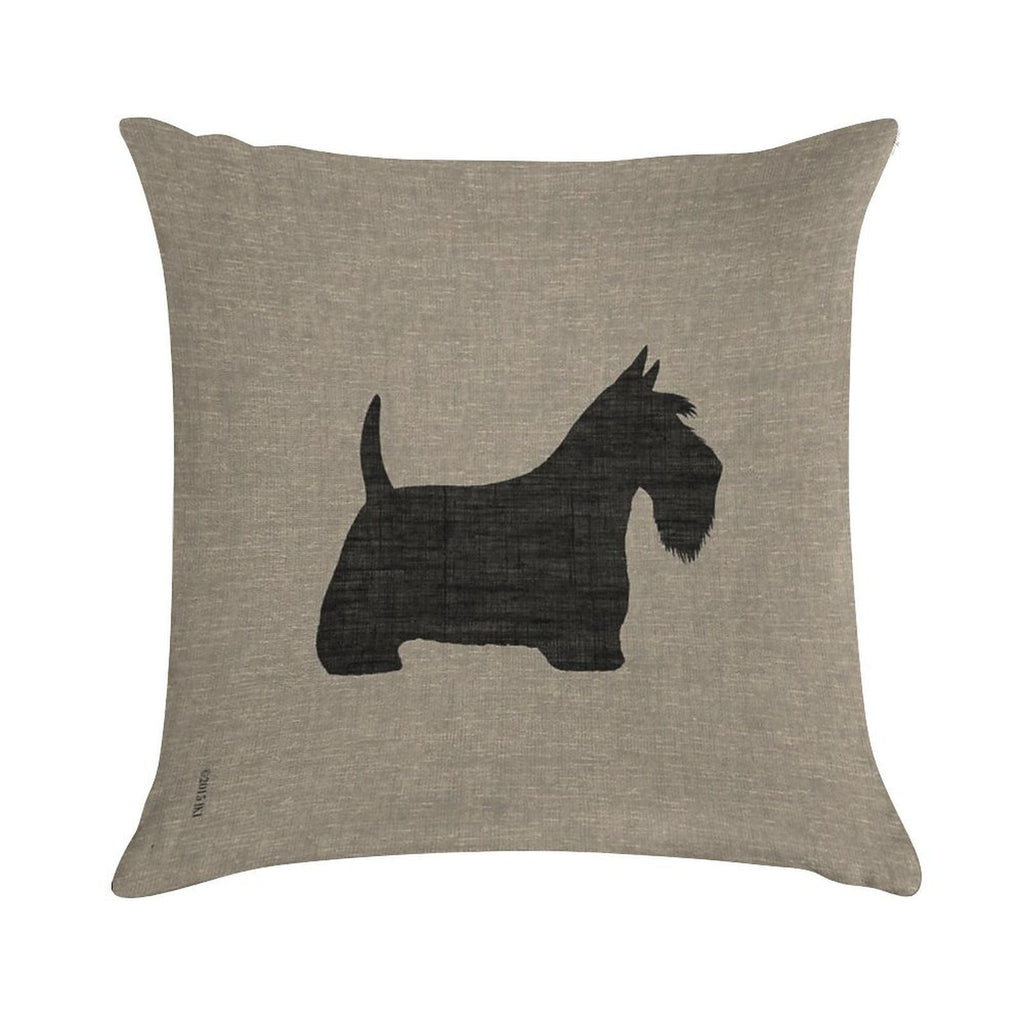 Scottish Terrier Silhouette(s) Black Scottie Dog Soft Multiple Sizes Throw Pillow