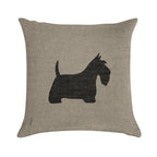 Scottish Terrier Silhouette(s) Black Scottie Dog Soft Multiple Sizes Throw Pillow