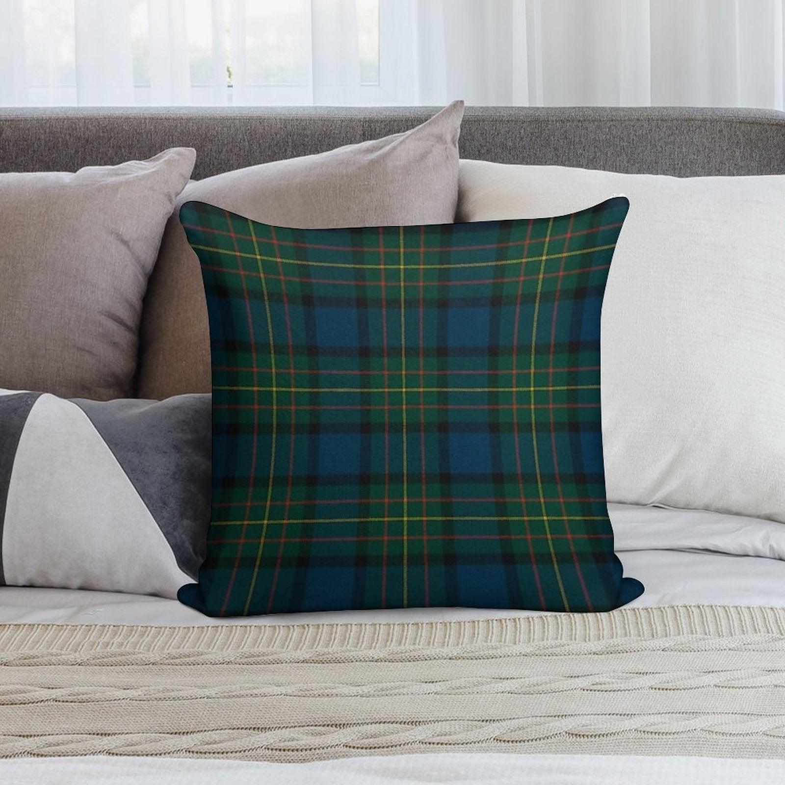 MacLaren Scottish Tartan Soft High-Density Material Throw Pillow