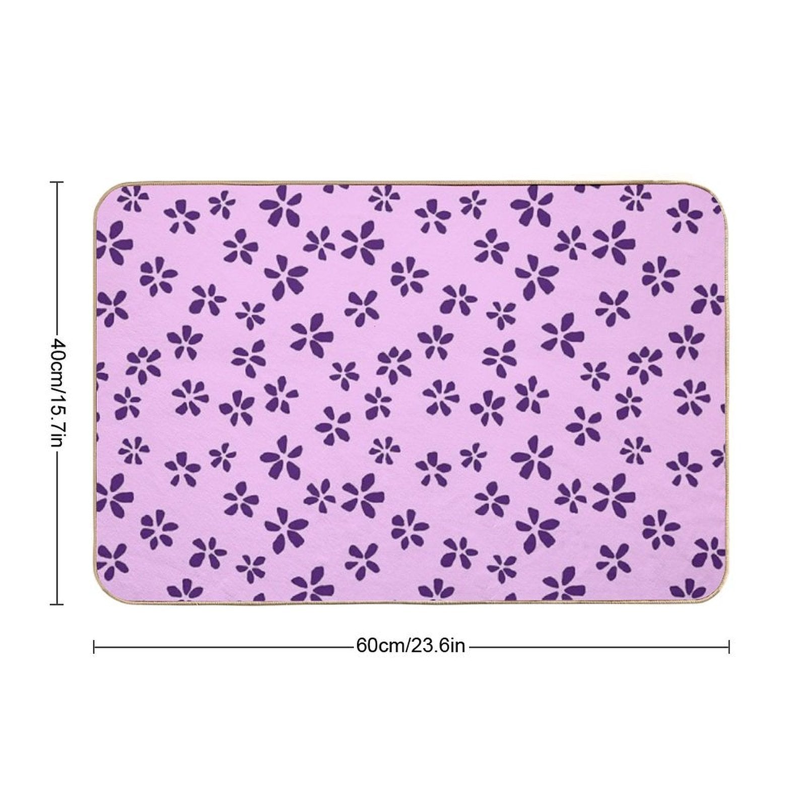 Blossom Scatter - Minimalist Floral Pattern  Dirt-Trapping Bath Mat