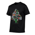 Car Mechanic Tools Christmas Tree Garage Men Kids  Fade-proof Color T-Shirt