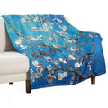 Vincent Van Gogh Almond Blossoms Turquoise Ocean Eco-conscious Throw Blanket