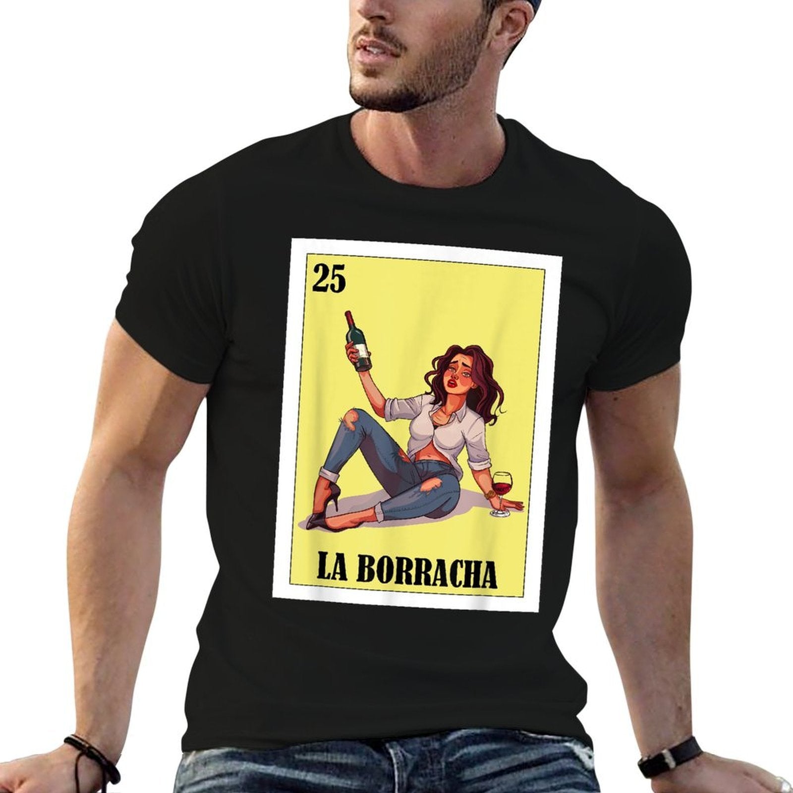 Funny Mexican Design for Parties - La Borracha  Vintage-inspired T-Shirt