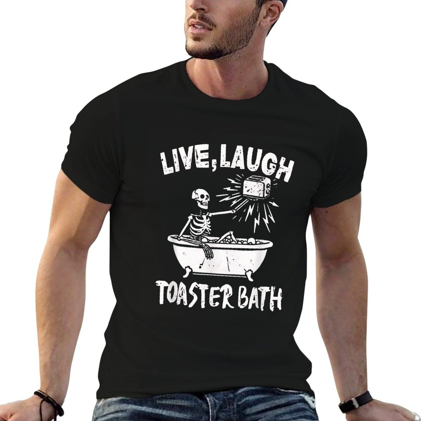 Live Laugh Toaster Bath  Vintage-inspired T-Shirt