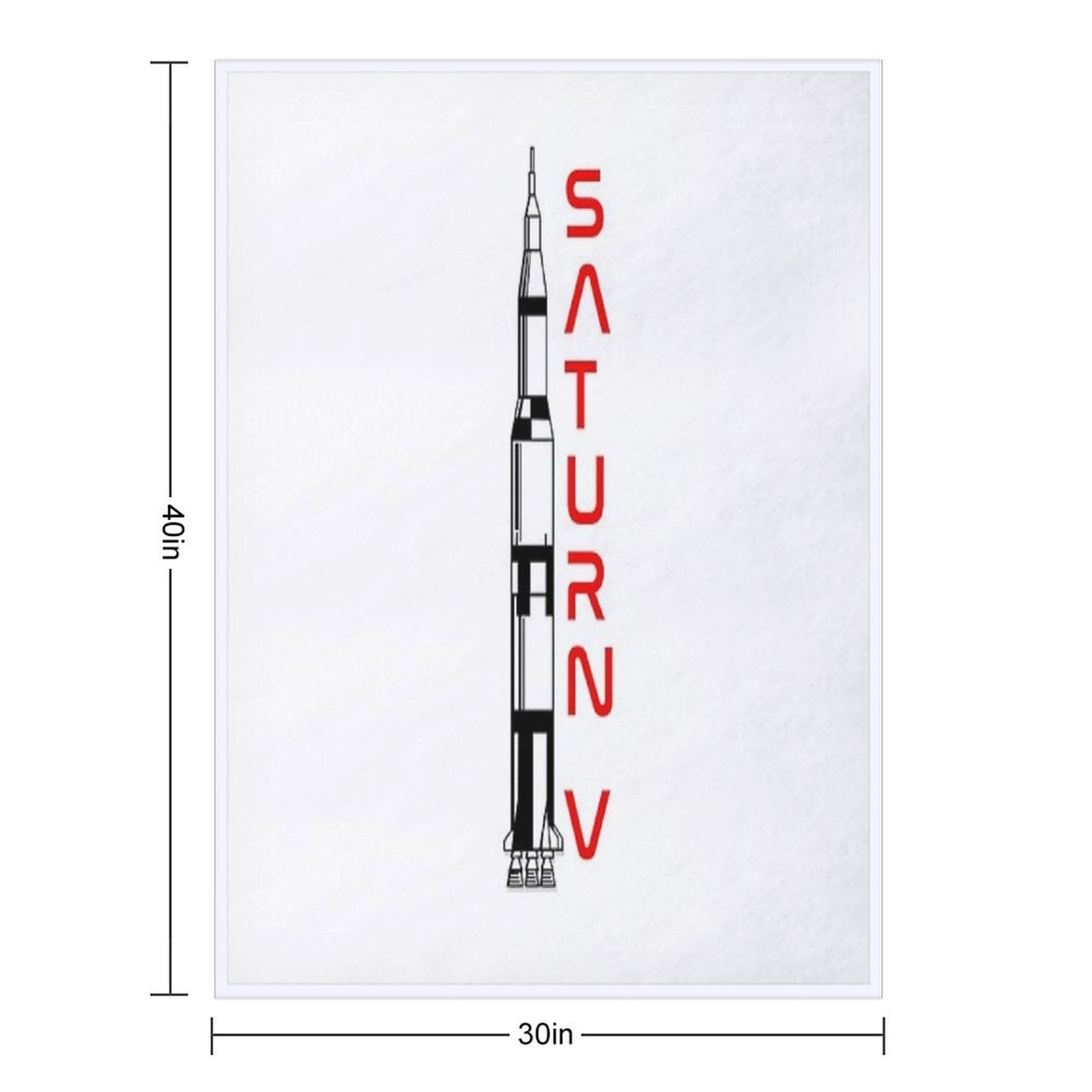 Saturn V Apollo NASA Rocket Comfort Throw Blanket