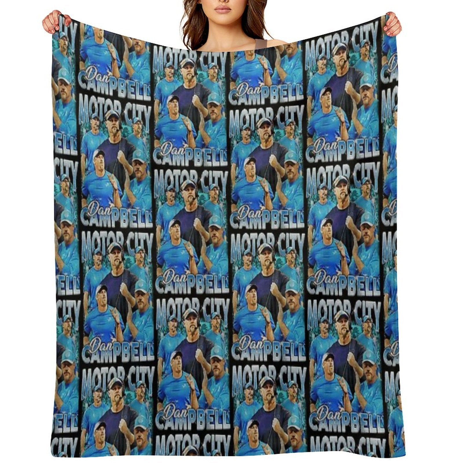 Vintage Dan Campbell Eco-conscious Throw Blanket