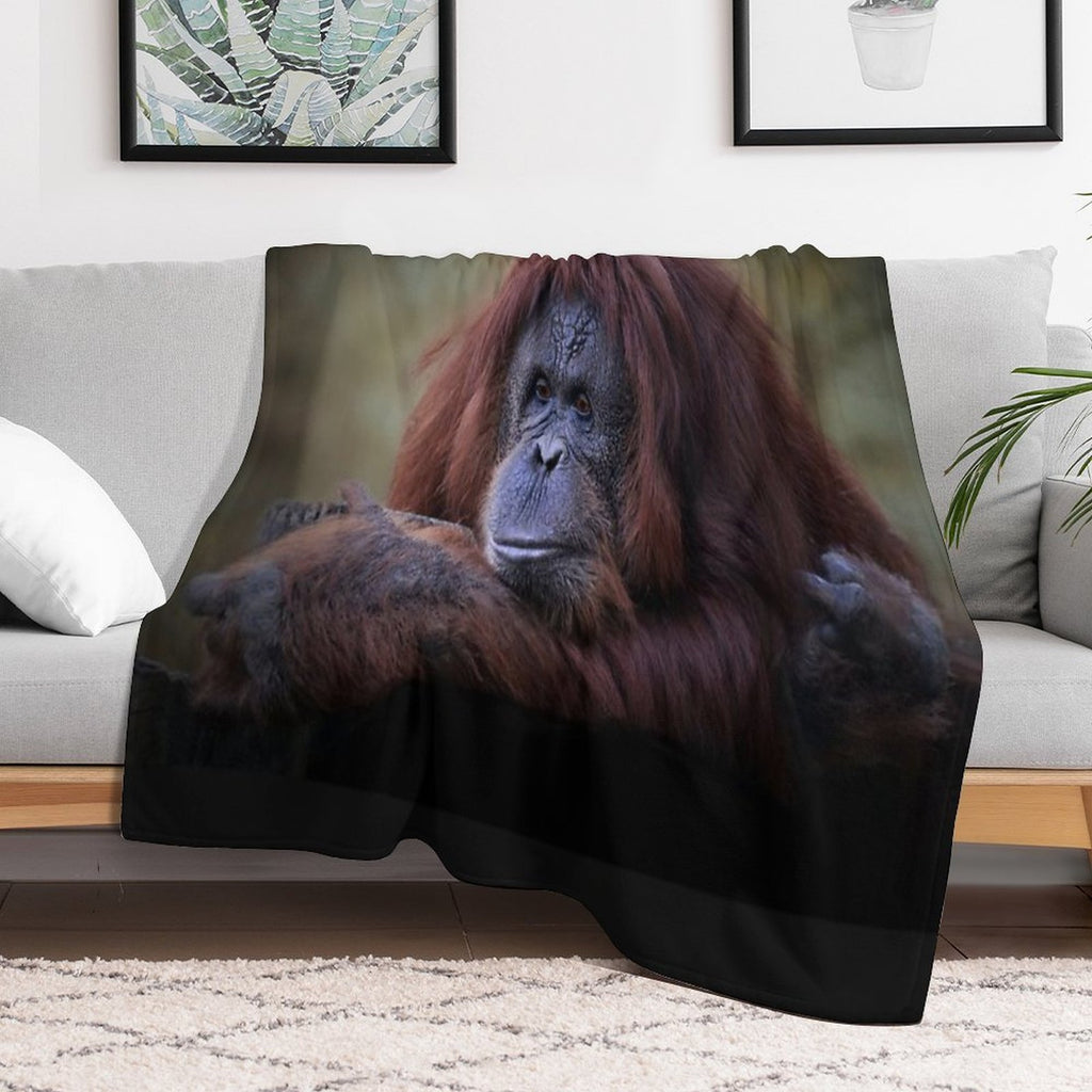Orangutan Durable Throw Blanket