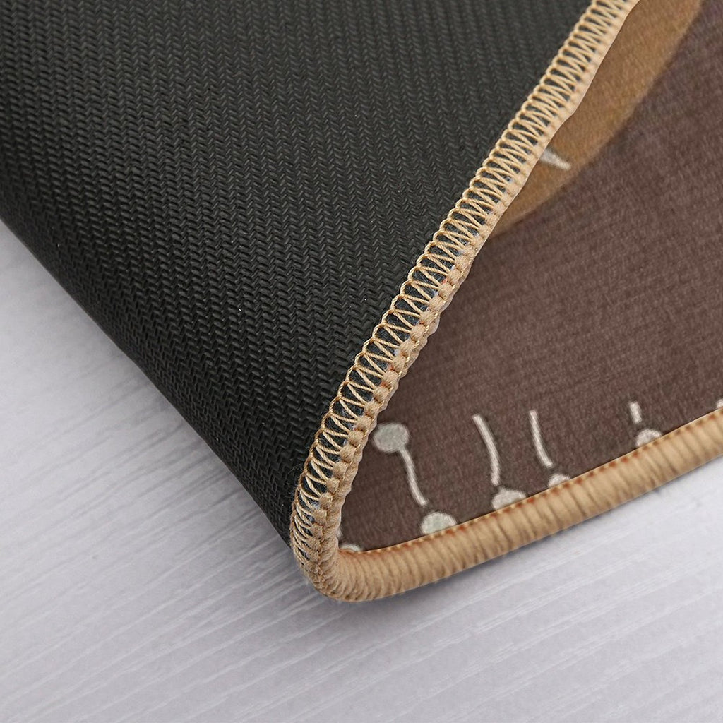 Abstract - Neutral Meeting Point 2 in Brown  Stain-Proof Bath Mat