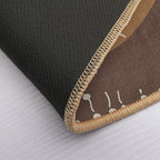 Abstract - Neutral Meeting Point 2 in Brown  Stain-Proof Bath Mat