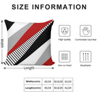 Diagonal Triangles Soft Durable Construction Throw Pillow