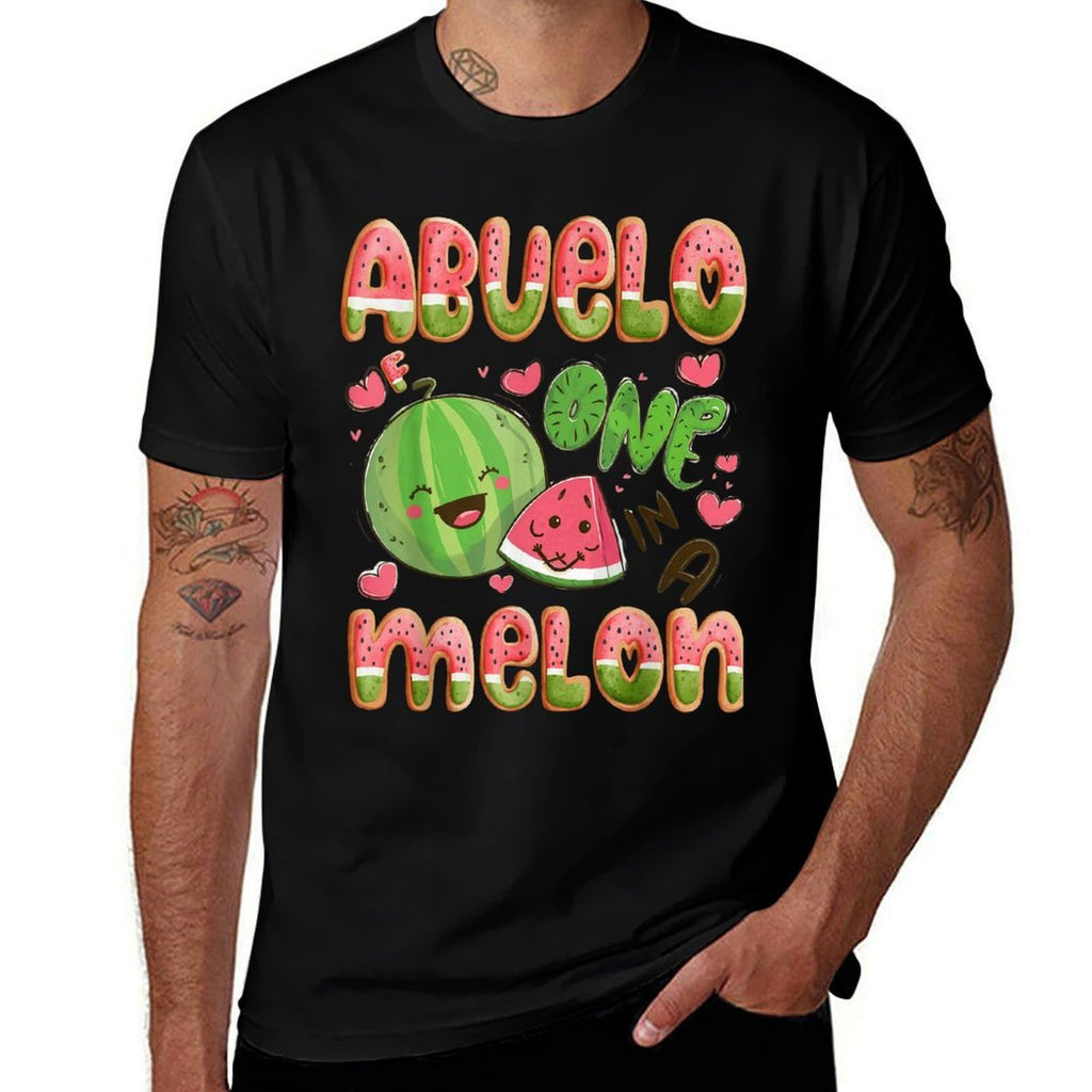 Abuelo Of One In A Melon 1St Birthday Watermelon Bday Party  Oversized Silhouette T-Shirt
