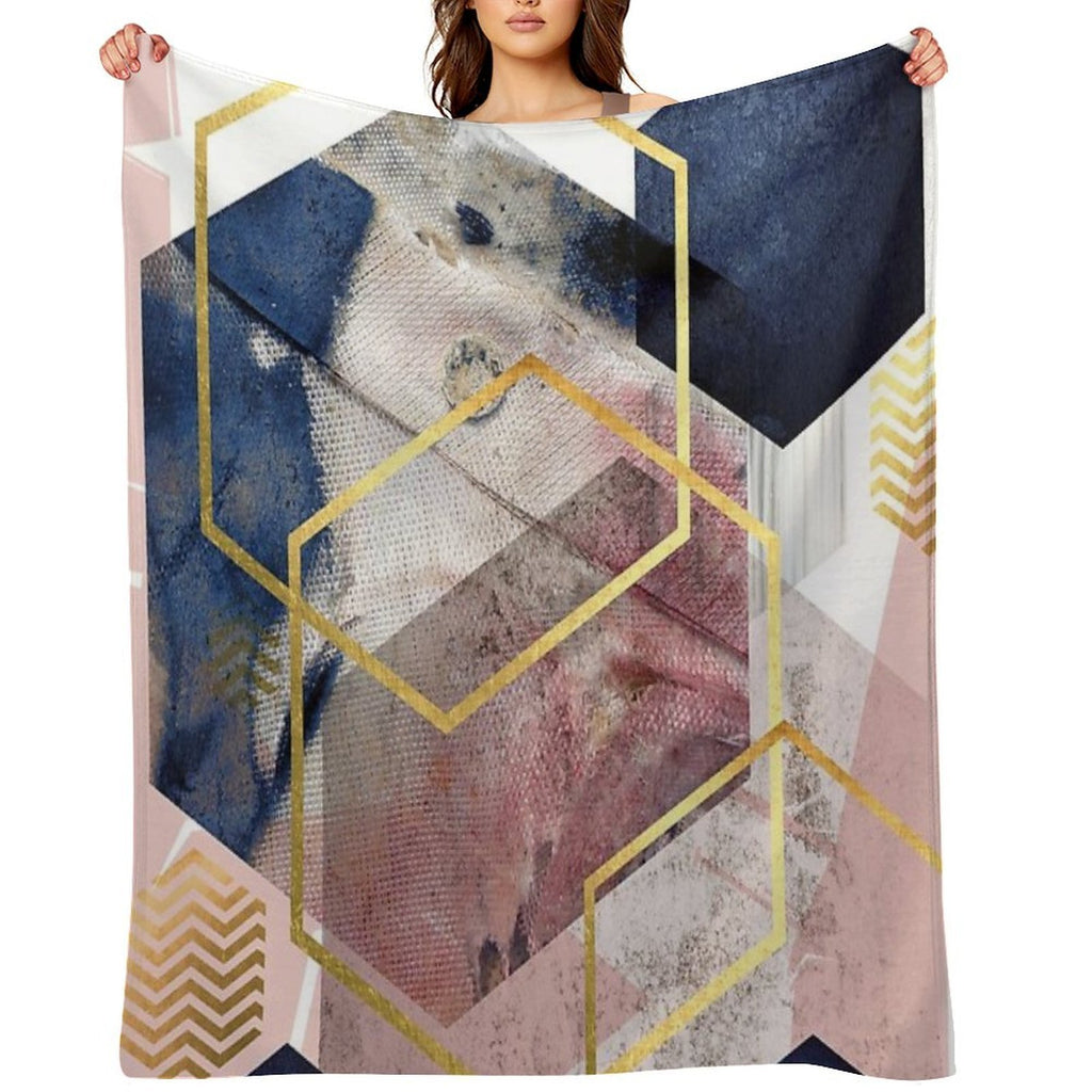 Abstract Geo Velvety-soft Throw Blanket