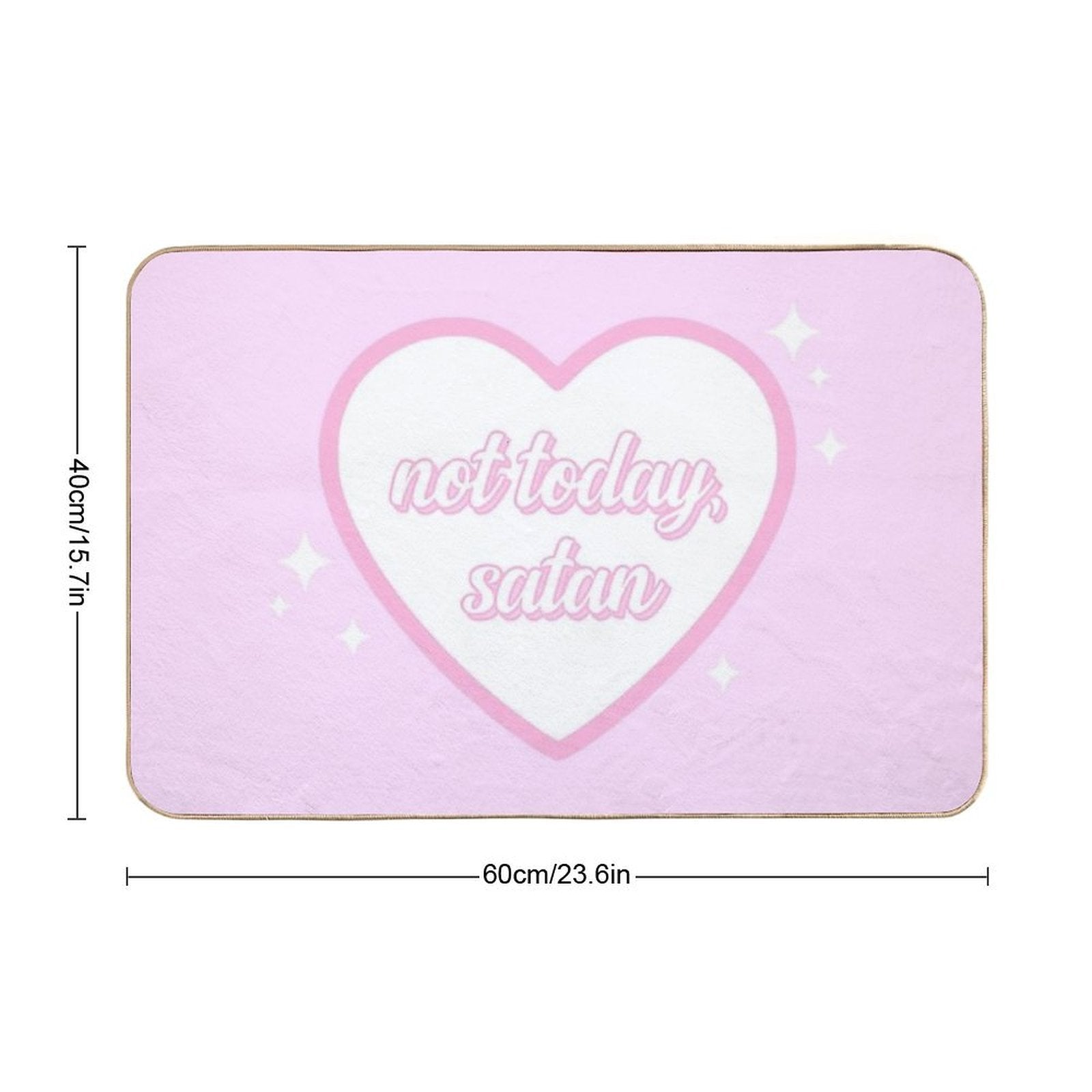 Not Today Satan  Nikury  Fade-Resistant Bath Mat