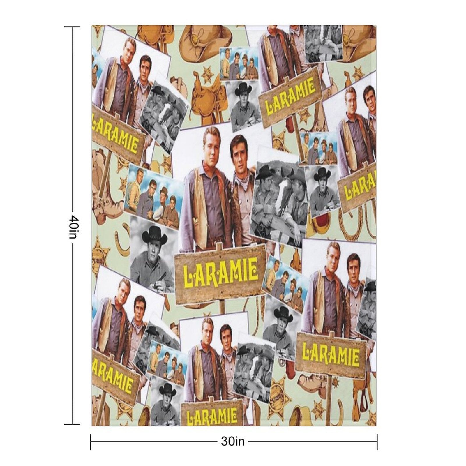 Laramie, Western Series 60s Machine-washable Throw Blanket