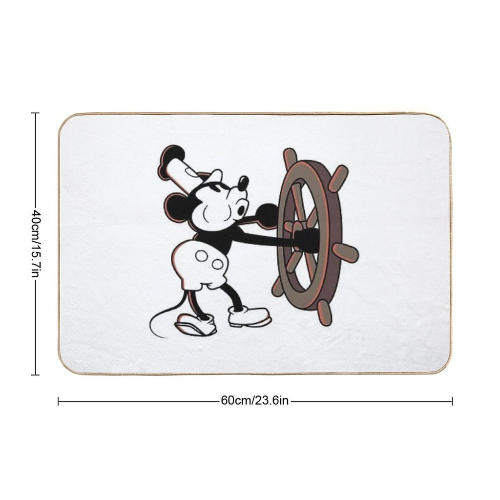 Steamboat Willie Steamboat Mickey, Mickey Mouse  Slip-Resistant Bath Mat