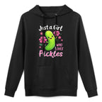 Just A Girl Who Loves Pickles Funny Toddler Pickle Costume All-Day Comfort Hoodie