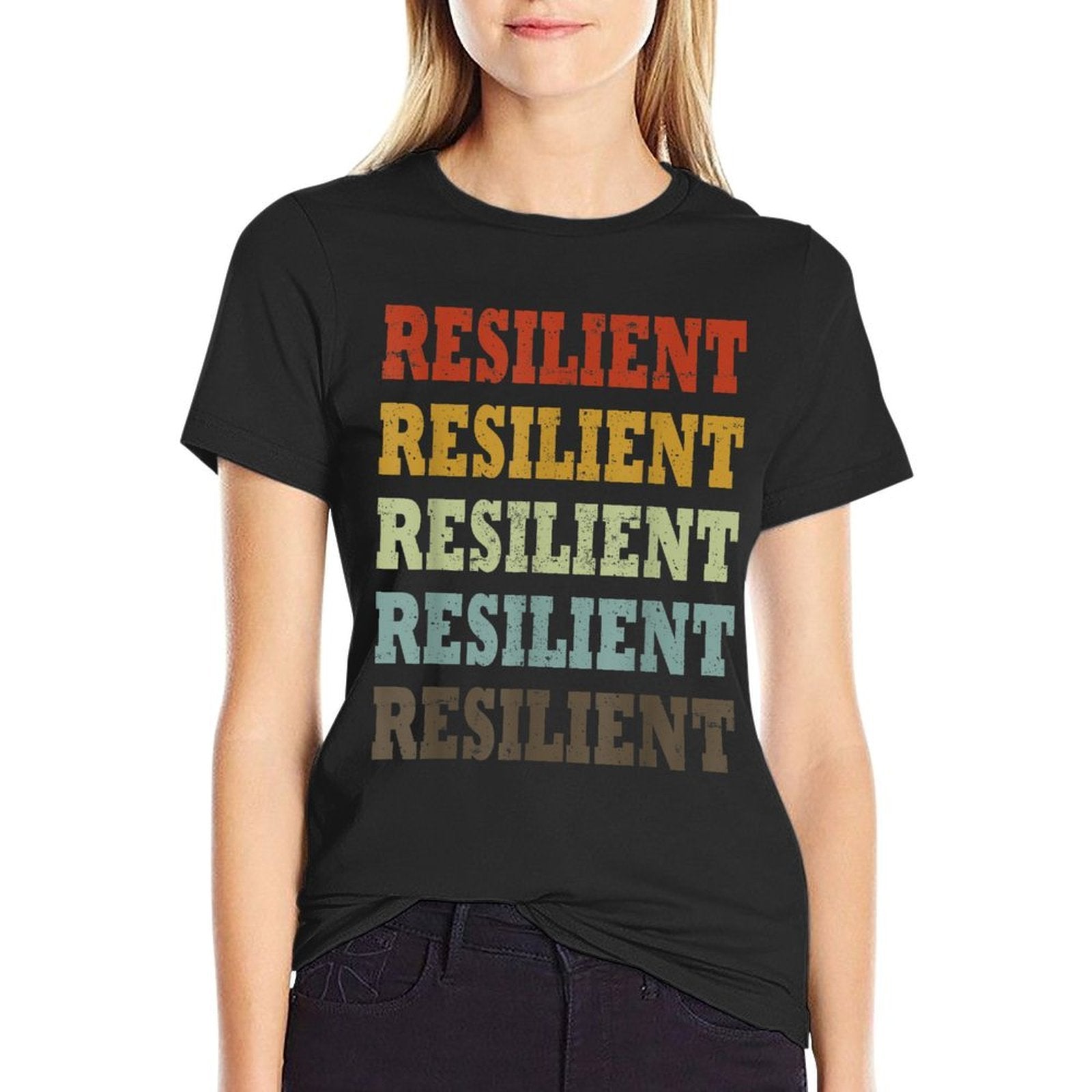 Resilient Retro Vintage  Fade-proof Color T-Shirt