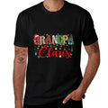 Grandpa Claus Christmas Lights Pajama Family Matching Men  Oversized Silhouette T-Shirt