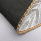 Beige Leaves Durable Bath Mat