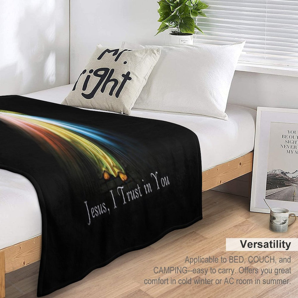 Jesus Divine Mercy Faustina Sacred Heart Catholic Velvety-soft Throw Blanket