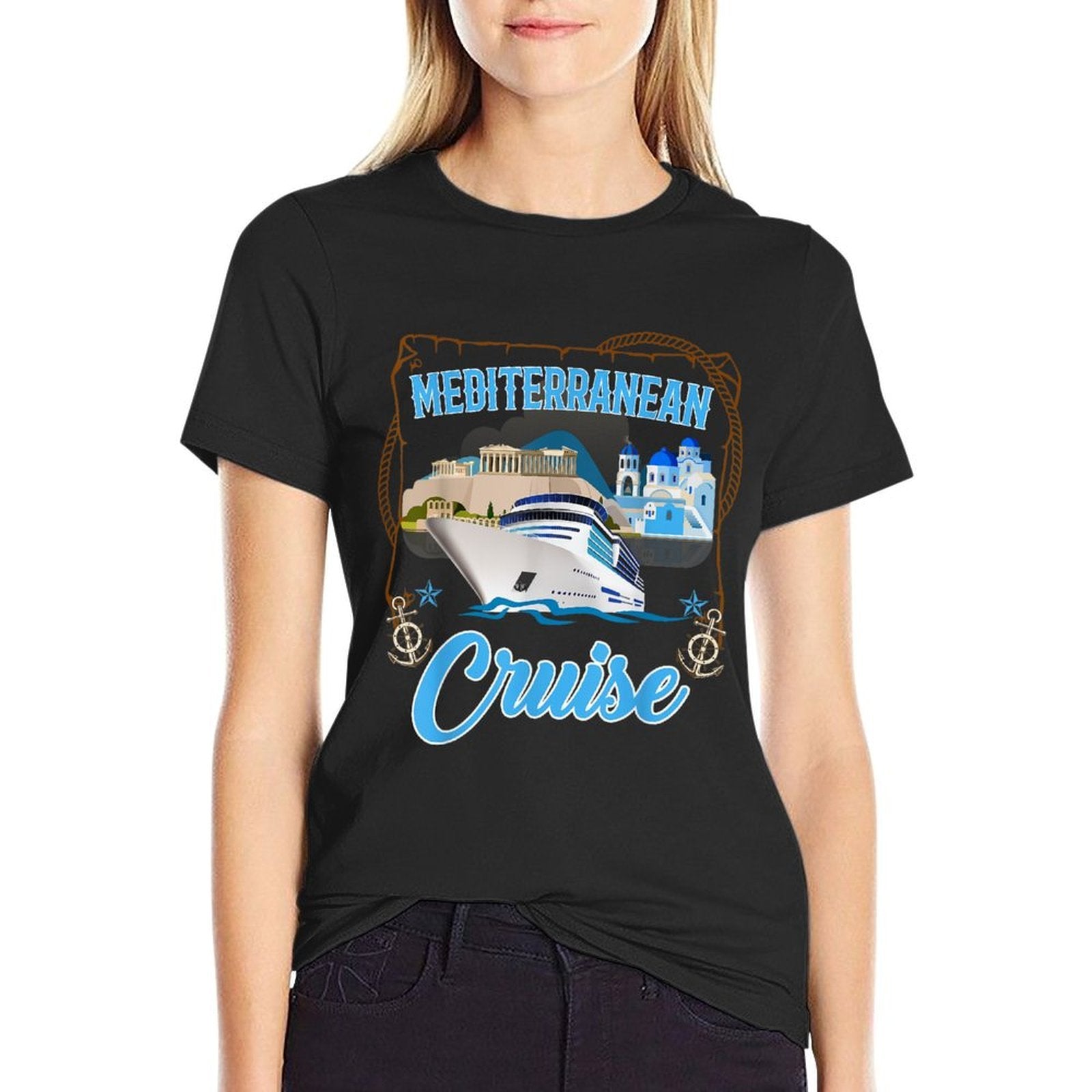 Mediterranean Cruise Tshirt for Men, Women, Boys And Girls  Slim-fit Cut T-Shirt