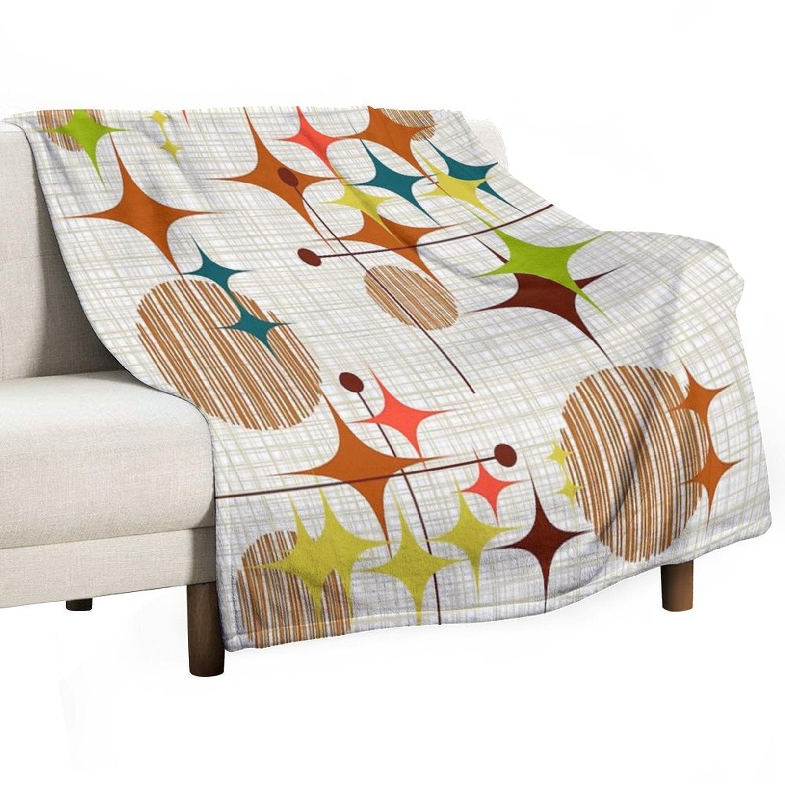 Eames Era Starbursts And Globes 4 (bkgrnd) Comfort Throw Blanket