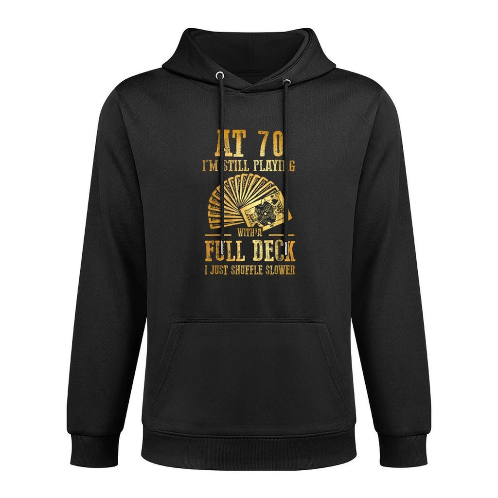 Funny 70th Birthday Gift 70 Year Old Cards Layering Staple Hoodie