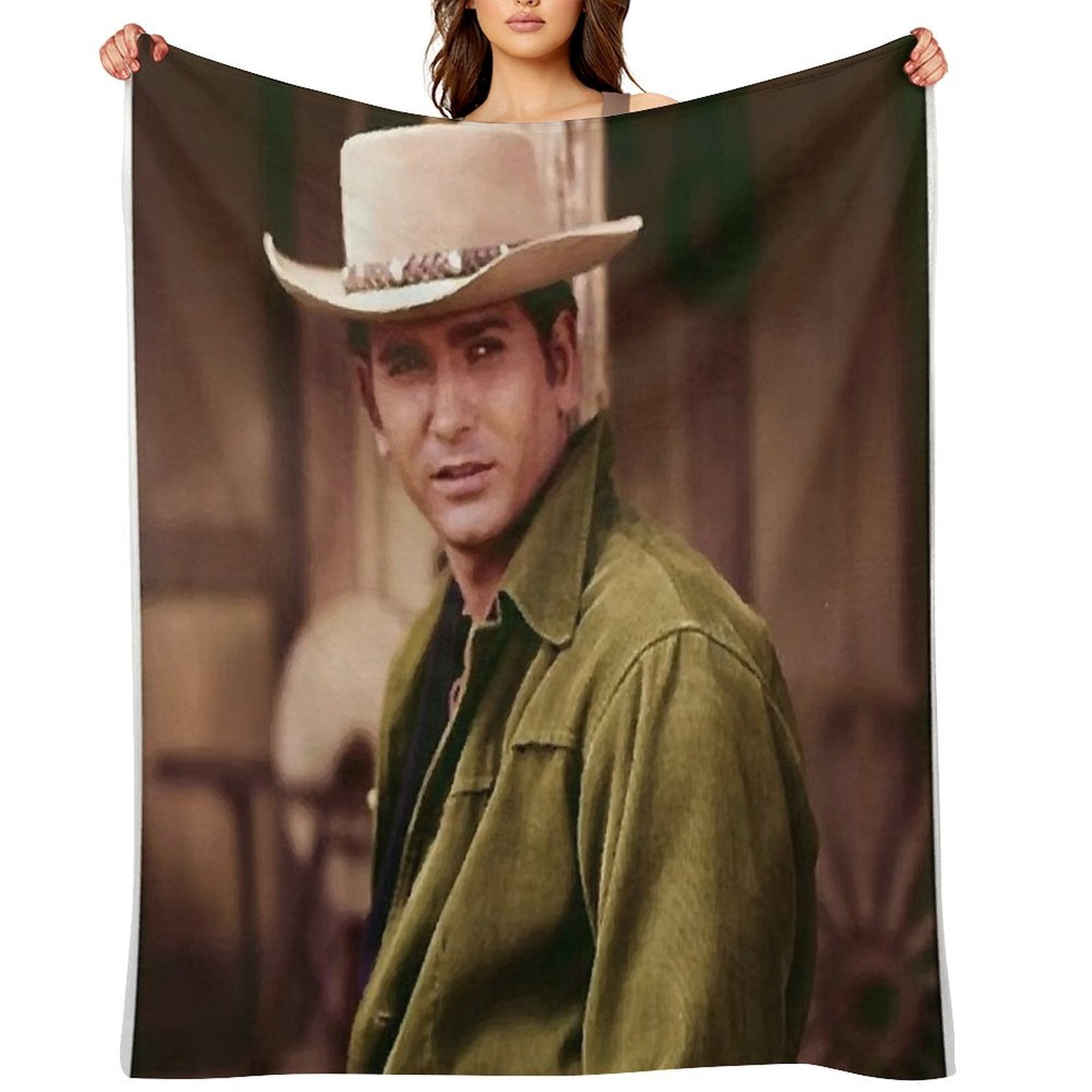 VINTAGE Joe Bonanza Plush Throw Blanket